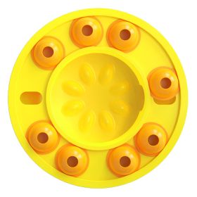 Dog Puzzle Toys Slow Feeder Interactive Increase Puppy IQ Food Dispenser Slowly Eating NonSlip Bowl Pet Cat Dogs Training Game - Yellow